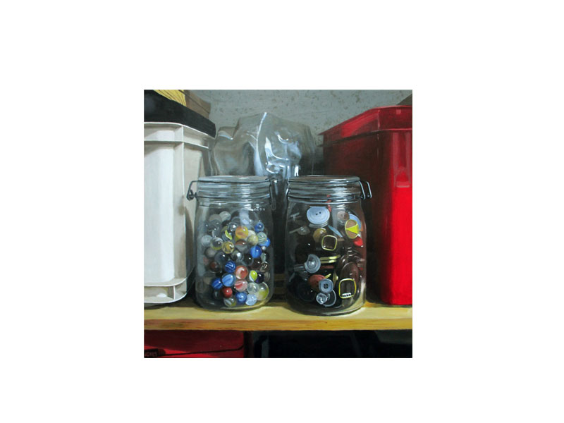 Billes et boutons 50x50cm